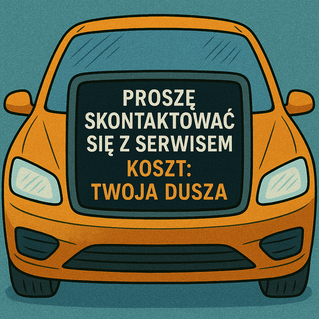 Samochód z absurdalnym komunikatem serwisowym