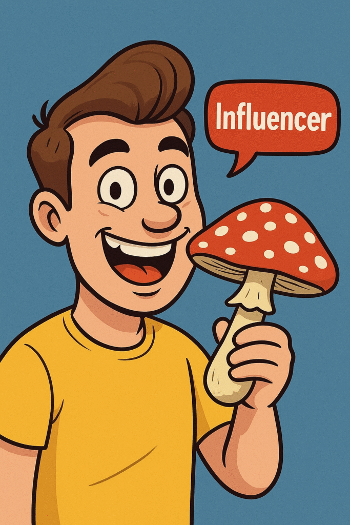 Influencer jedzący muchomora – niebezpieczny trend w social media