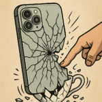 iPhone 17 rozbija się jak filiżanka – satyryczna grafika