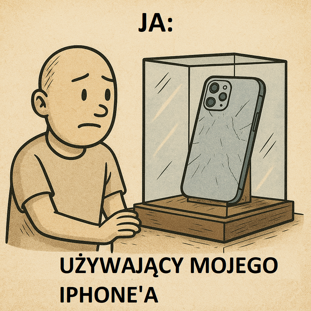 iPhone 17 w muzealnej gablocie jako eksponat