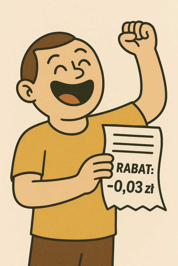 Radość z minimalnego rabatu