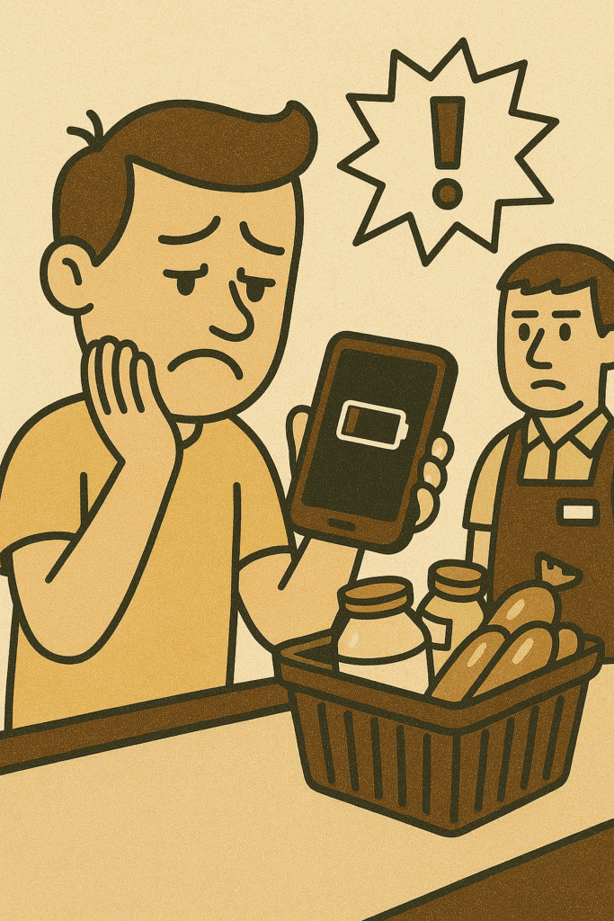 Problemy z aplikacją supermarketu przy kasie