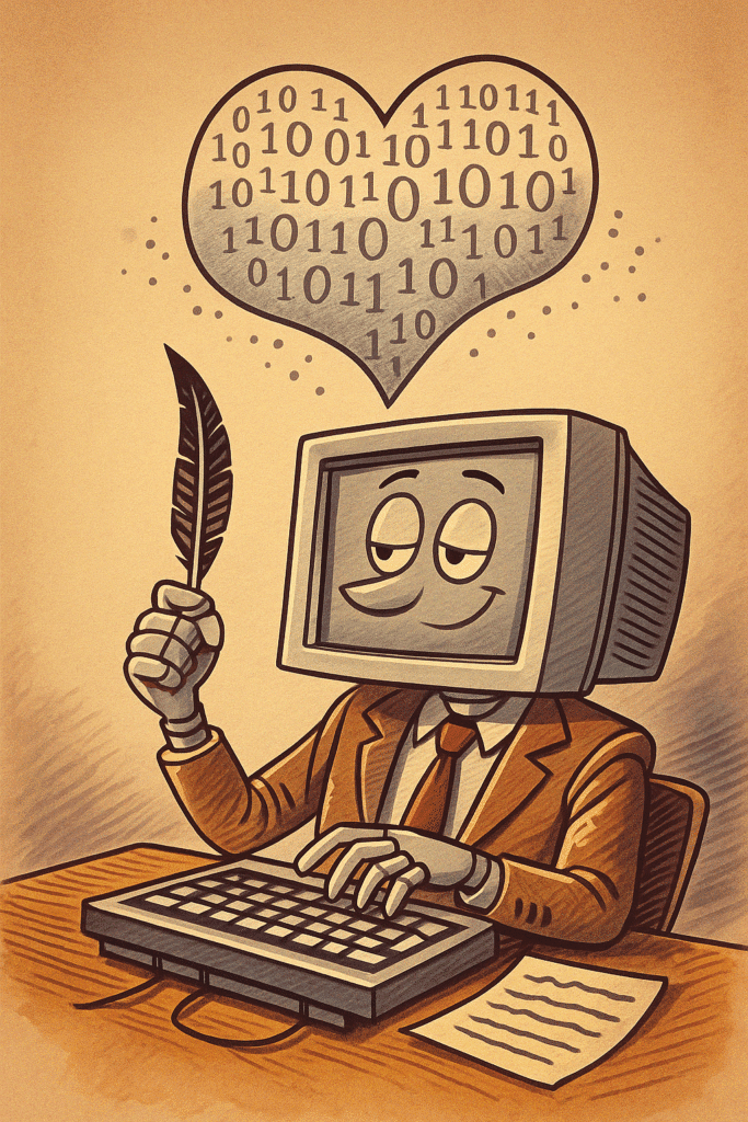 Sztuczna inteligencja pisze wiersz o miłości – satyra.