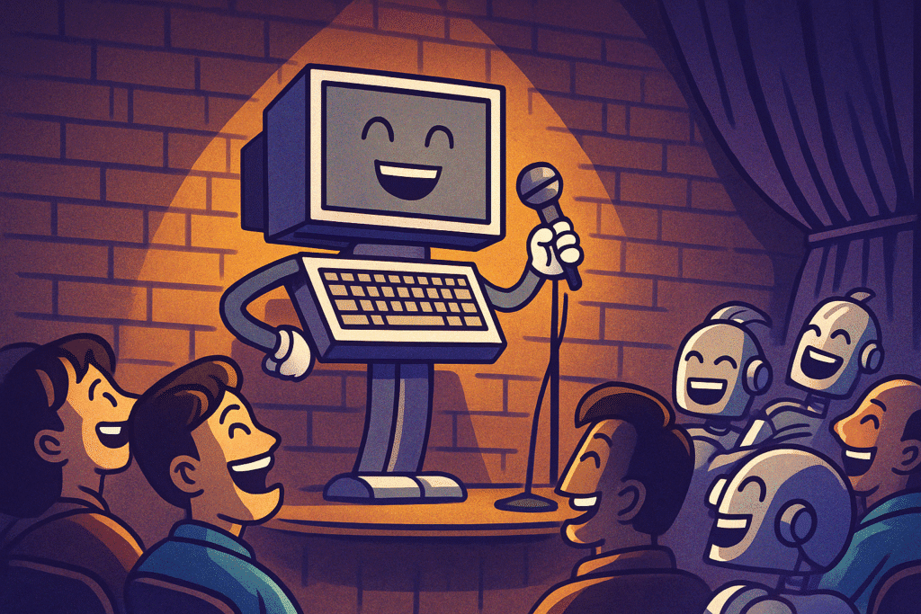 AI na scenie stand-upowej – satyra o chatbotach.