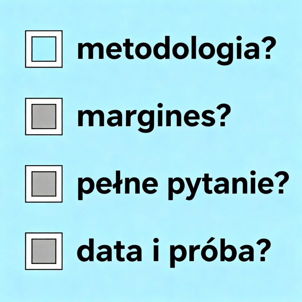 Checklista weryfikacji sondaży dla czytelnika